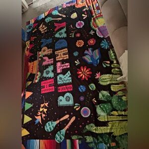 HUGE Colorful Mexican fiesta themed tapestry backdrop for Birthday NEW